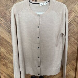 GAP Tan Cardigan Sweater Timeless Design